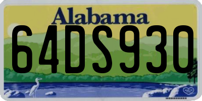 AL license plate 64DS930