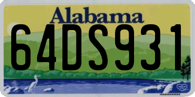 AL license plate 64DS931