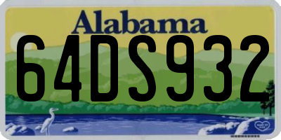 AL license plate 64DS932