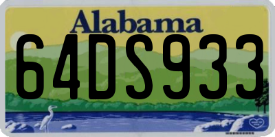 AL license plate 64DS933