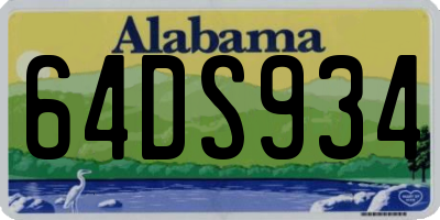 AL license plate 64DS934