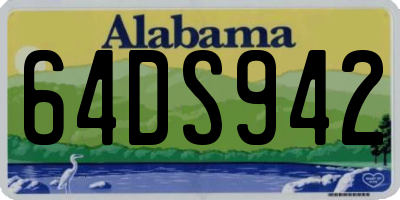 AL license plate 64DS942
