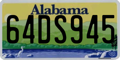 AL license plate 64DS945
