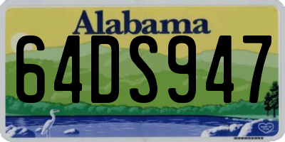 AL license plate 64DS947