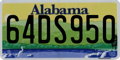 AL license plate 64DS950