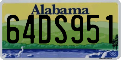 AL license plate 64DS951