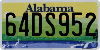 AL license plate 64DS952