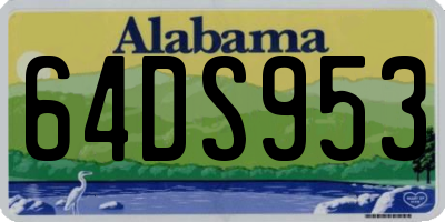 AL license plate 64DS953