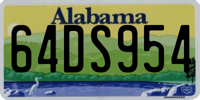 AL license plate 64DS954