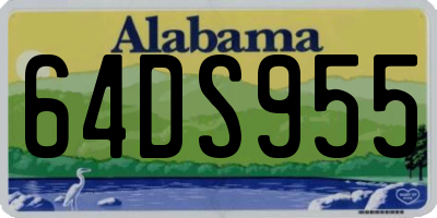 AL license plate 64DS955