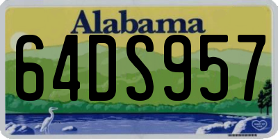 AL license plate 64DS957