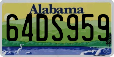 AL license plate 64DS959