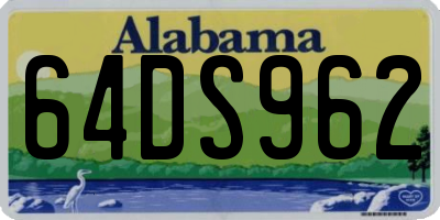 AL license plate 64DS962