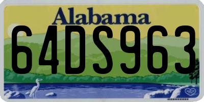 AL license plate 64DS963
