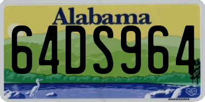 AL license plate 64DS964