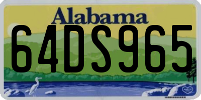 AL license plate 64DS965