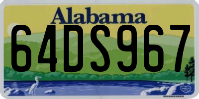 AL license plate 64DS967
