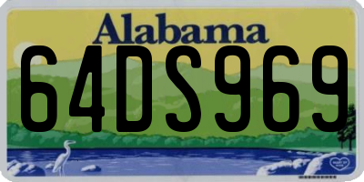 AL license plate 64DS969