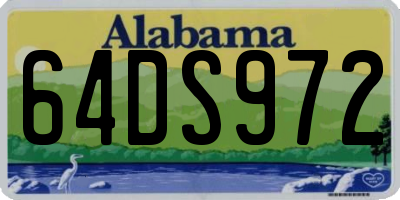 AL license plate 64DS972
