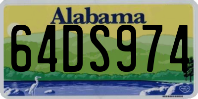 AL license plate 64DS974