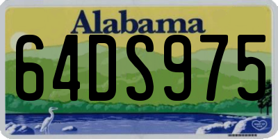 AL license plate 64DS975