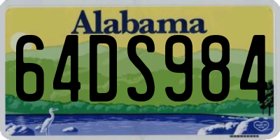 AL license plate 64DS984