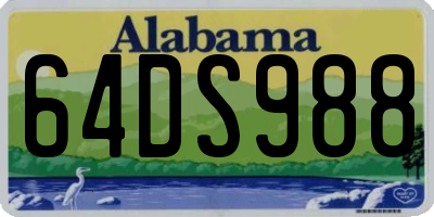 AL license plate 64DS988