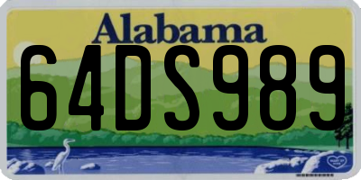 AL license plate 64DS989