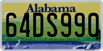 AL license plate 64DS990