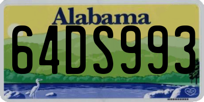 AL license plate 64DS993
