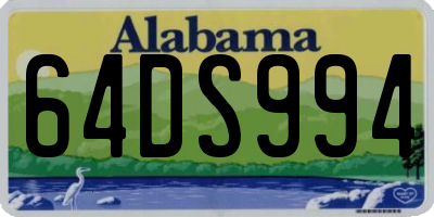 AL license plate 64DS994