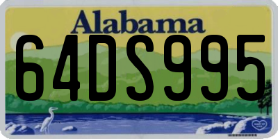 AL license plate 64DS995