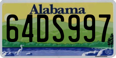 AL license plate 64DS997
