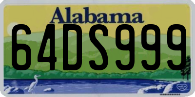 AL license plate 64DS999