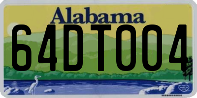 AL license plate 64DT004