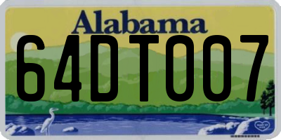 AL license plate 64DT007