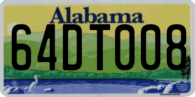 AL license plate 64DT008