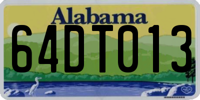 AL license plate 64DT013