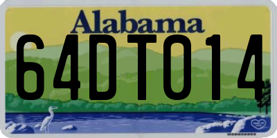 AL license plate 64DT014