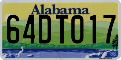 AL license plate 64DT017