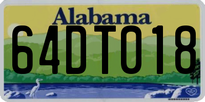 AL license plate 64DT018