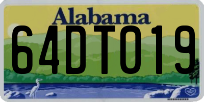 AL license plate 64DT019