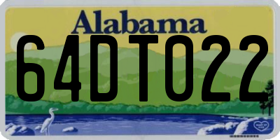 AL license plate 64DT022