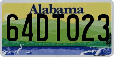 AL license plate 64DT023