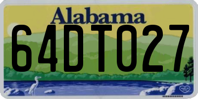AL license plate 64DT027