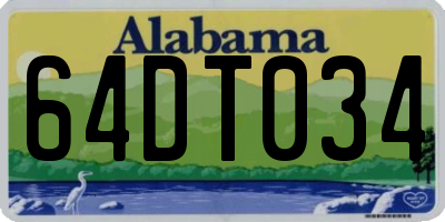 AL license plate 64DT034