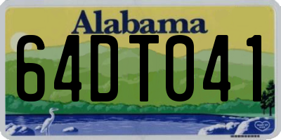 AL license plate 64DT041