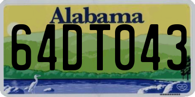AL license plate 64DT043
