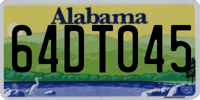 AL license plate 64DT045