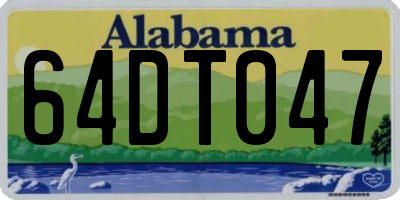 AL license plate 64DT047